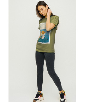 Футболка Бойфренд / воздушный принт /