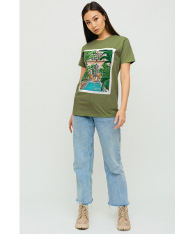 Футболка Бойфренд / воздушный принт /