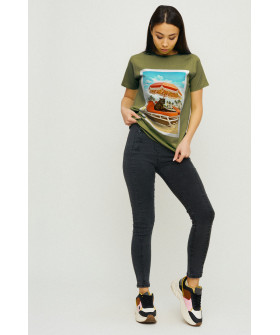 Футболка Бойфренд / воздушный принт /