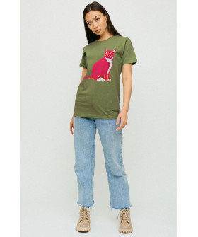 Футболка Бойфренд / воздушный принт /