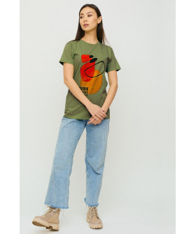 Boyfriend T-shirt / air print /