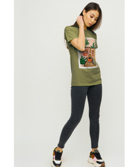 Boyfriend T-shirt / air print /