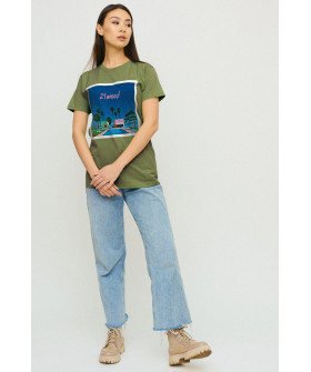 Футболка Бойфренд / воздушный принт /