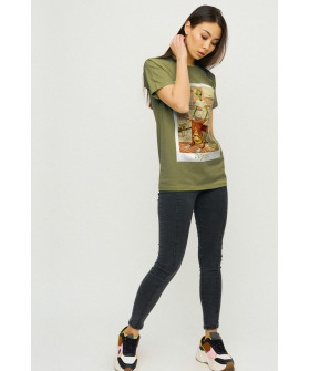 Футболка Бойфренд / воздушный принт /