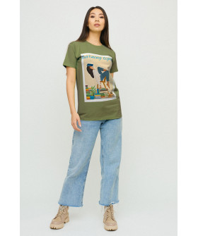 Boyfriend T-shirt / air print /