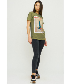 Boyfriend T-shirt / air print /