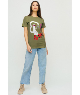 Boyfriend T-shirt / air print /