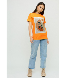 Boyfriend T-shirt / air print /