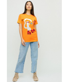 Футболка Бойфренд / воздушный принт /