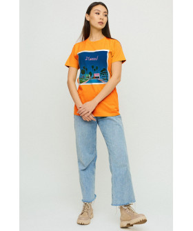 Футболка Бойфренд / воздушный принт /