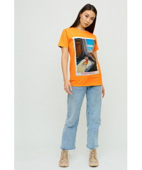 Boyfriend T-shirt / air print /