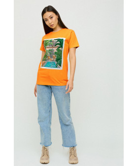 Футболка Бойфренд / воздушный принт /