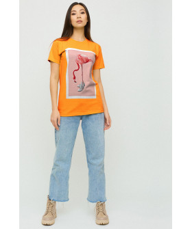 Boyfriend T-shirt / air print /