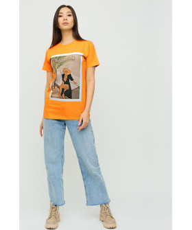 Boyfriend T-shirt / air print /