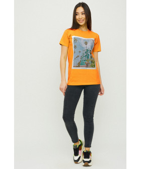 Boyfriend T-shirt / air print /