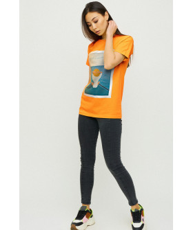 Футболка Бойфренд / воздушный принт /