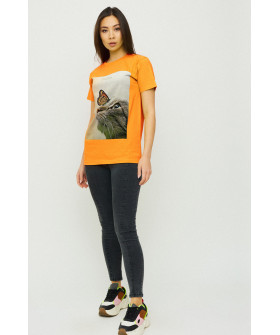 Футболка Бойфренд / воздушный принт /