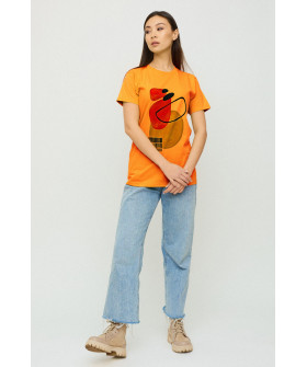 Boyfriend T-shirt / air print /