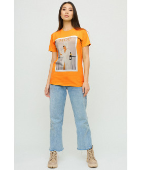 Boyfriend T-shirt / air print /