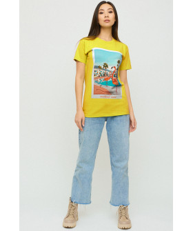 Футболка Бойфренд / воздушный принт /