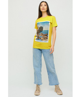 Футболка Бойфренд / воздушный принт /