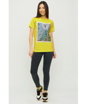 Футболка Бойфренд / воздушный принт /