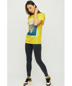 Футболка Бойфренд / воздушный принт /