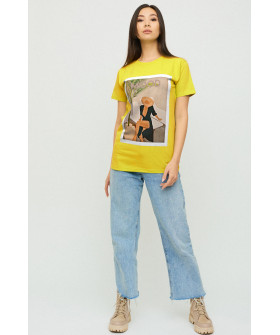 Футболка Бойфренд / воздушный принт /