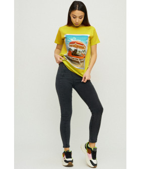 Boyfriend T-shirt / air print /