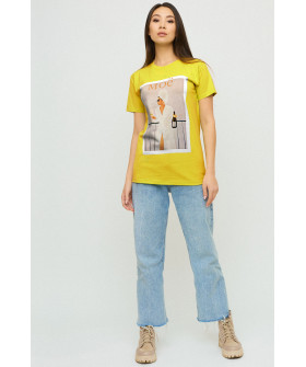 Футболка Бойфренд / воздушный принт /