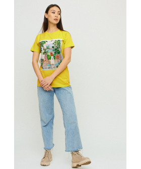 Футболка Бойфренд / воздушный принт /