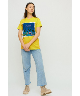 Boyfriend T-shirt / air print /