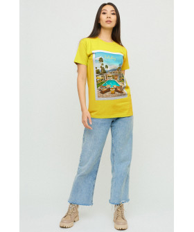 Футболка Бойфренд / воздушный принт /