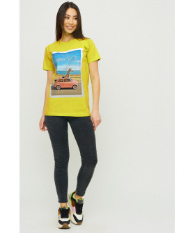 Boyfriend T-shirt / air print /