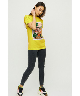 Boyfriend T-shirt / air print /