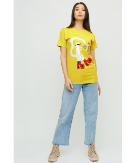 Футболка Бойфренд / воздушный принт /