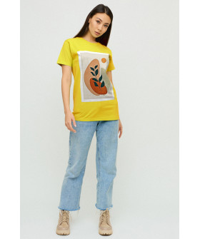 Boyfriend T-shirt / air print /