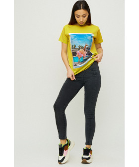 Boyfriend T-shirt / air print /