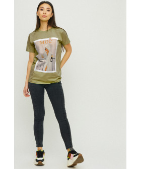 Футболка Бойфренд / воздушный принт /