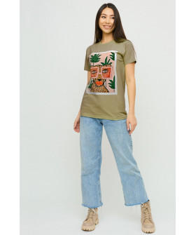 Футболка Бойфренд / воздушный принт /