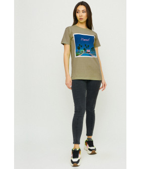 Boyfriend T-shirt / air print /