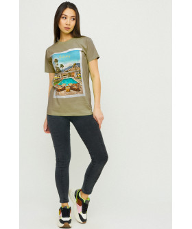 Футболка Бойфренд / воздушный принт /