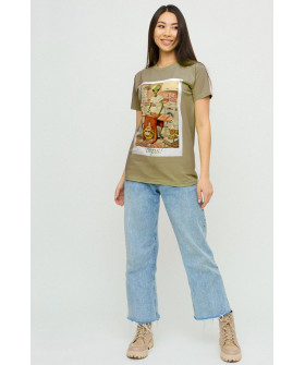 Футболка Бойфренд / воздушный принт /