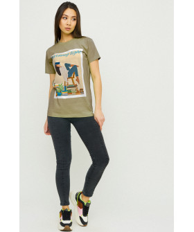 Boyfriend T-shirt / air print /