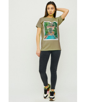 Футболка Бойфренд / воздушный принт /