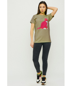 Boyfriend T-shirt / air print /