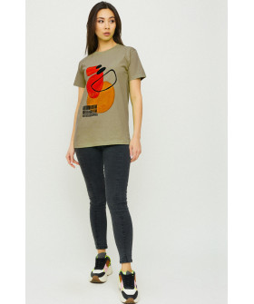 Boyfriend T-shirt / air print /