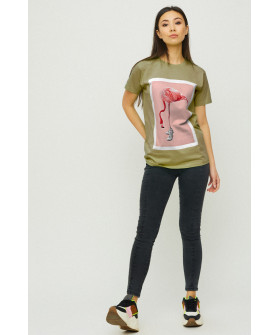 Boyfriend T-shirt / air print /