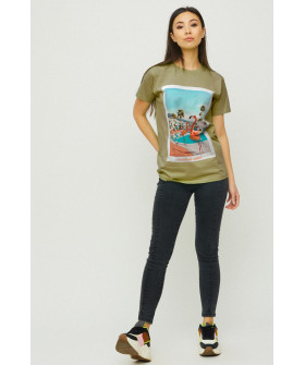 Футболка Бойфренд / воздушный принт /