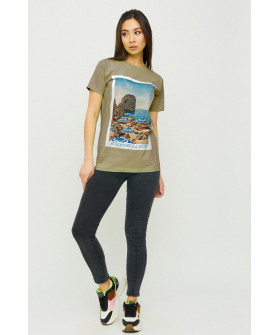 Boyfriend T-shirt / air print /